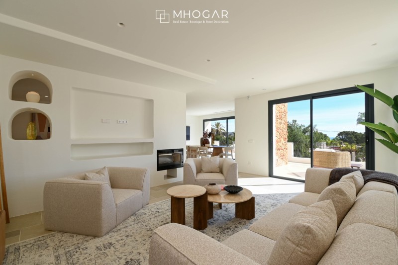 El arte de vivir en Moraira, Costa Blanca - elegante villa de obra nueva de estilo mediterráneo con vistas abiertas!